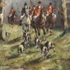 Schilderij "Hunting with Hounds". Schilderij "Hunting with Hounds".