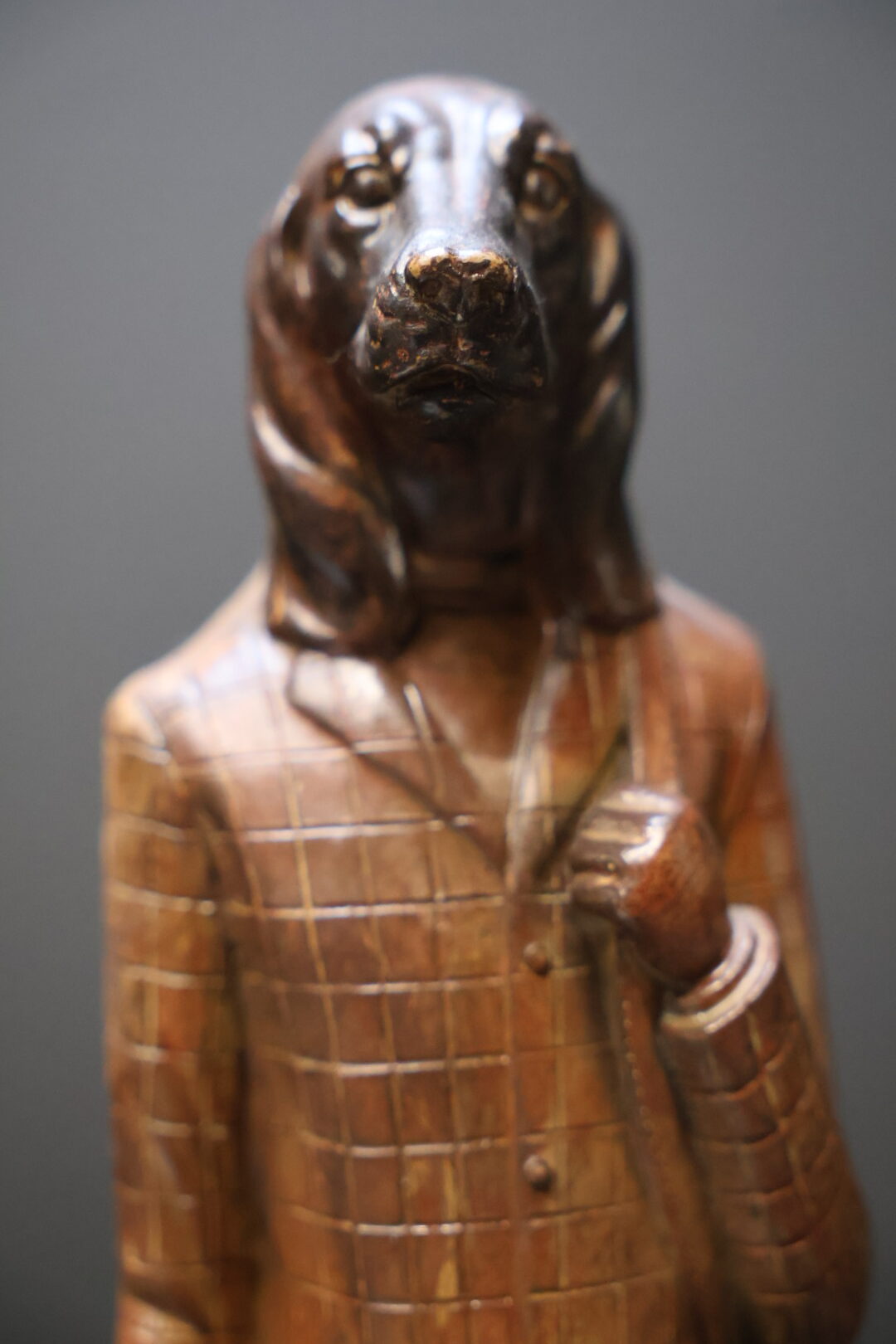 Beeld hond als golfer Beeld hond als golfer