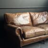 Vintage lederen bank Vintage lederen bank