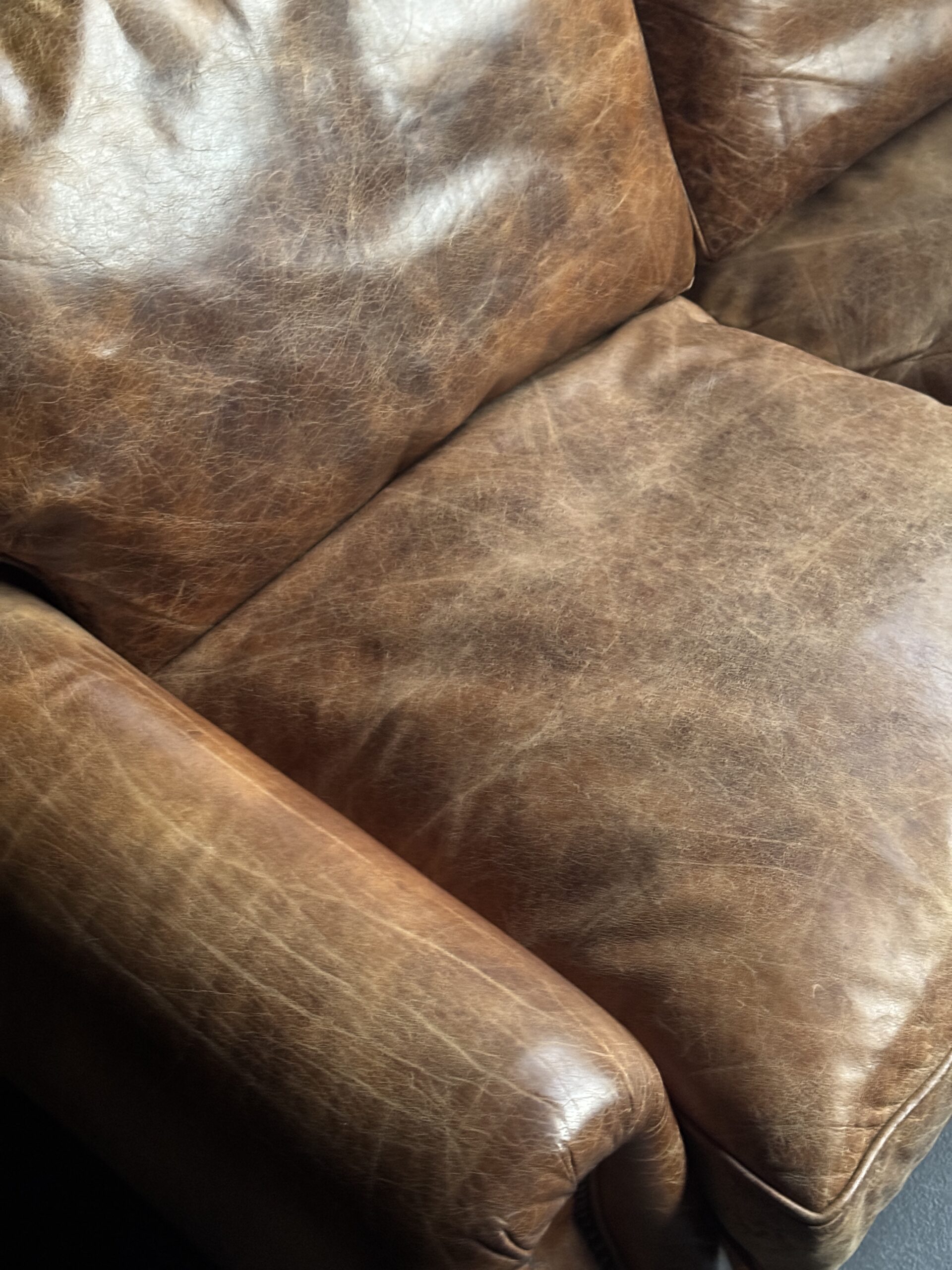 Vintage lederen bank Vintage lederen bank