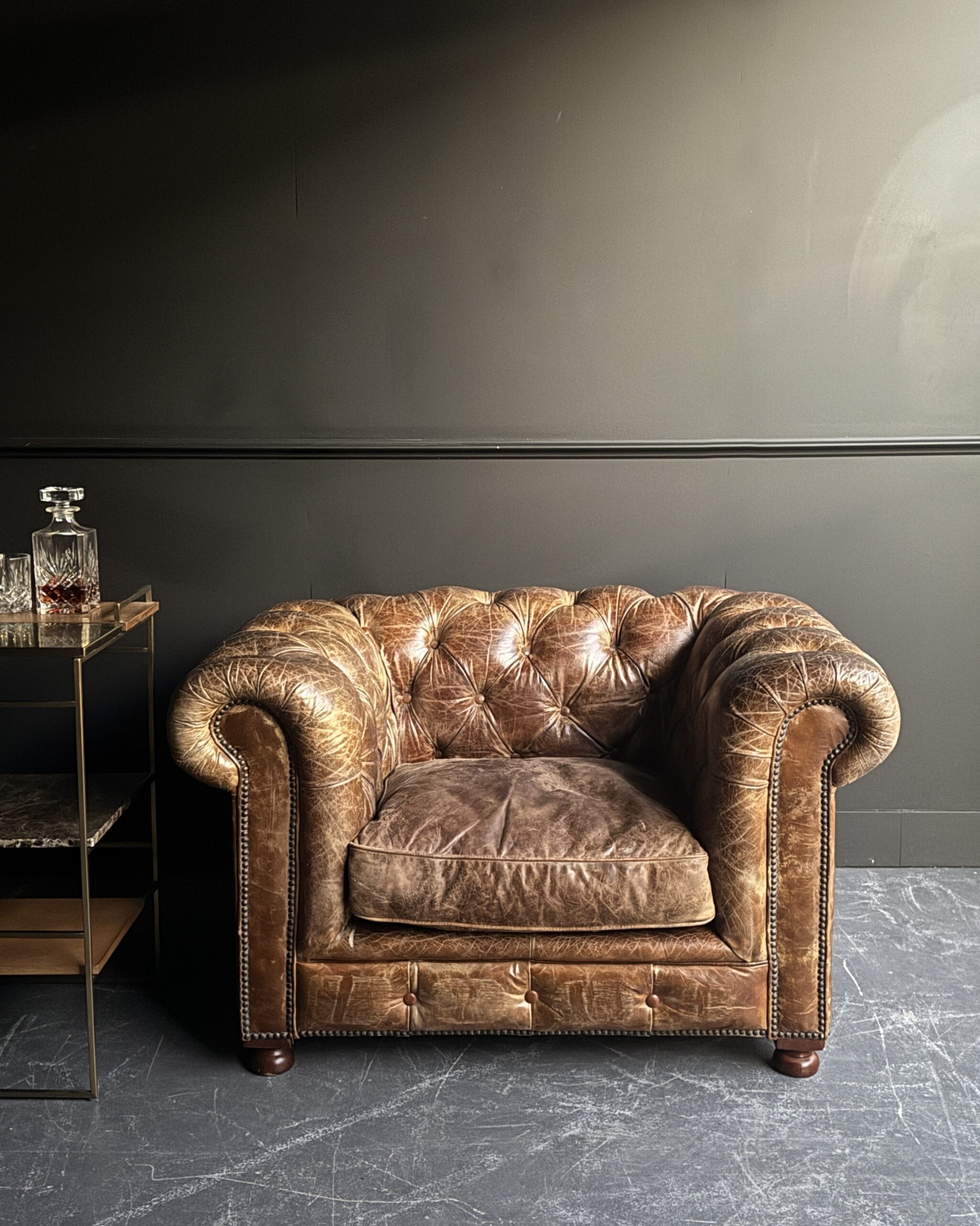 Vintage Chesterfield fauteuil
