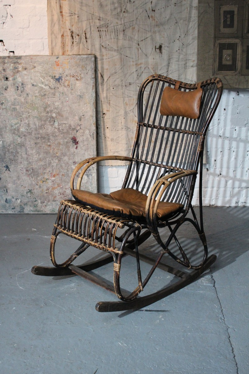 Rotan schommelstoel Rotan schommelstoel