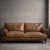 Vintage lederen bank
