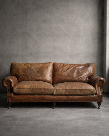 vintage leather club sofa