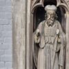 19e eeuws kalkstenen beeld 19e eeuws kalkstenen beeld