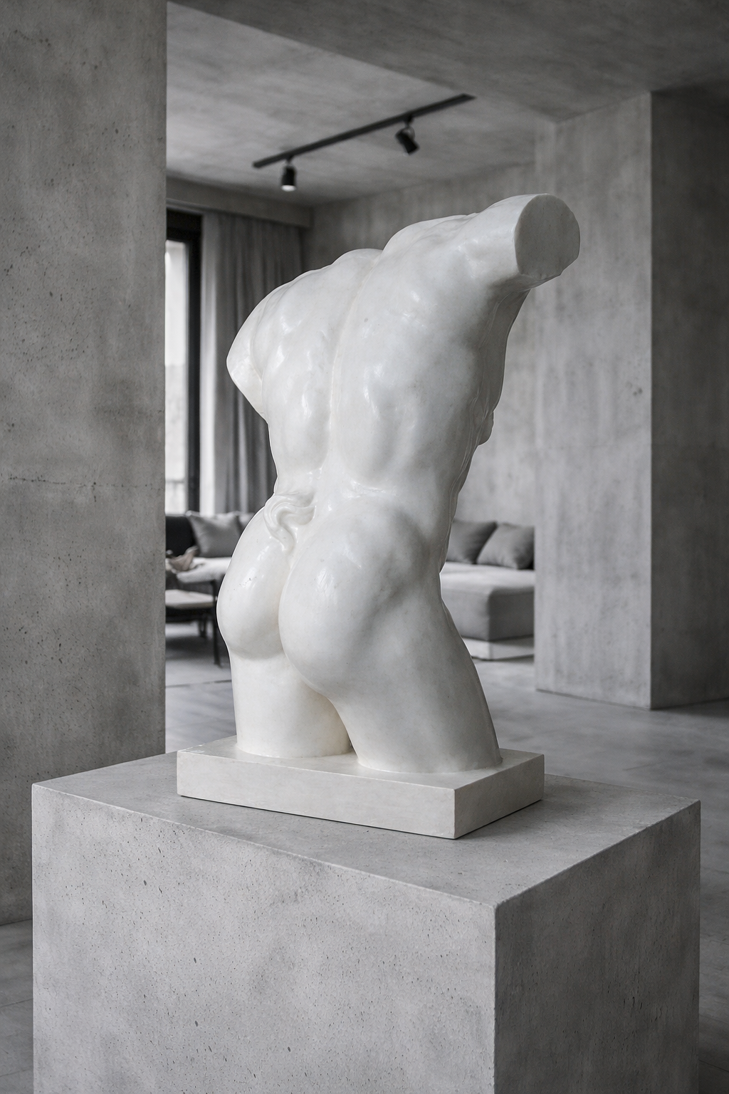 Gipsen studie van een Sater