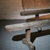 Set van 2 antieke houten banken