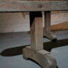 Set van 2 antieke houten banken