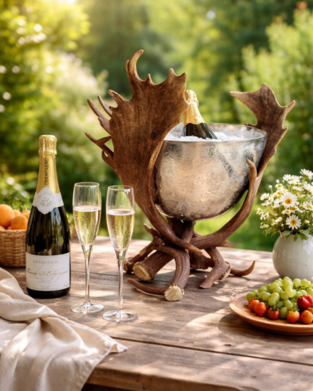 Tafel met champagnekoeler Tafel met champagnekoeler