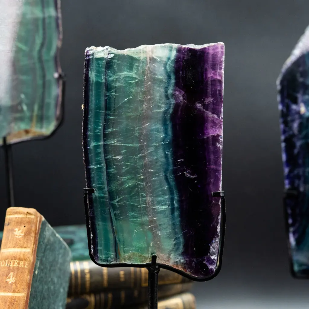 Set van 3 fluoriet stenen Set van 3 fluoriet stenen