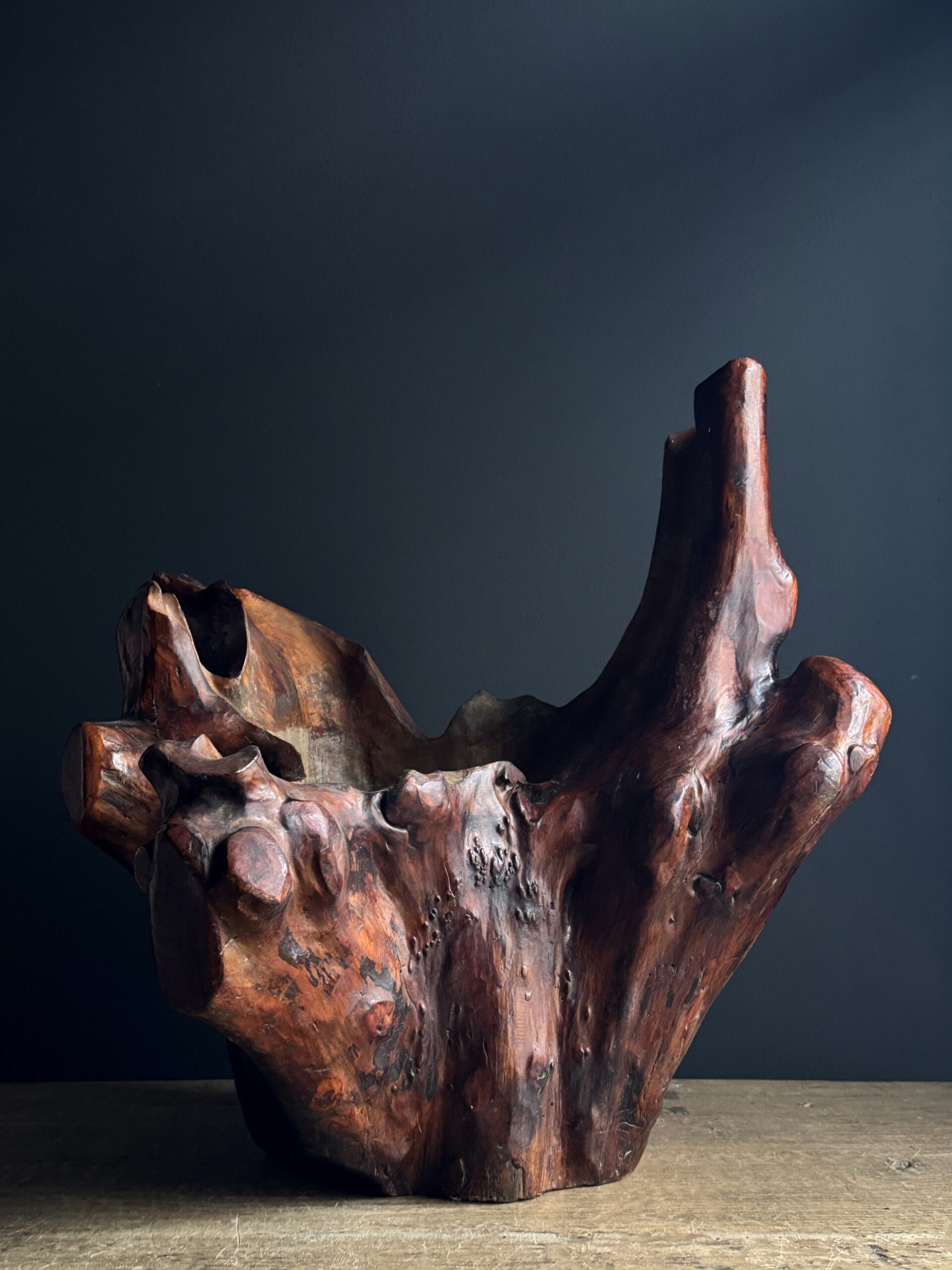 Natuurlijke houten schaal.