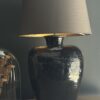 Zwart geglazuurde potlampen