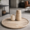Rond onyx dienblad