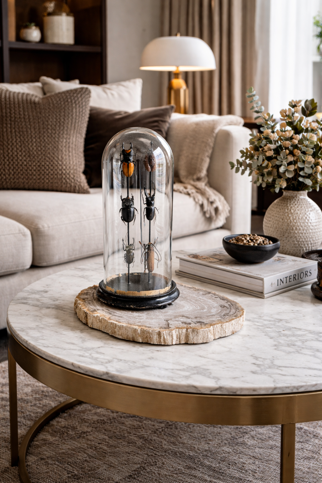 Dienblad van versteend hout Dienblad van versteend hout