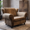 Robuuste koeienhuid loveseat