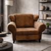 Robuuste koeienhuid loveseat