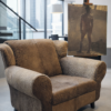 Robuuste koeienhuid loveseat