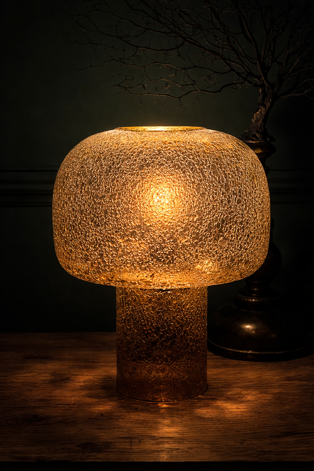 Moderne glazen schemerlamp