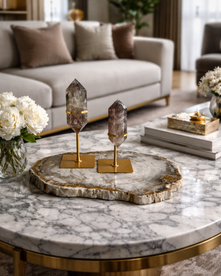 versteend houten dienblad