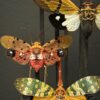 Antieke stolp met insecten Antieke stolp met insecten