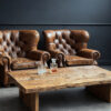 Oud eiken salontafel Oud eiken salontafel