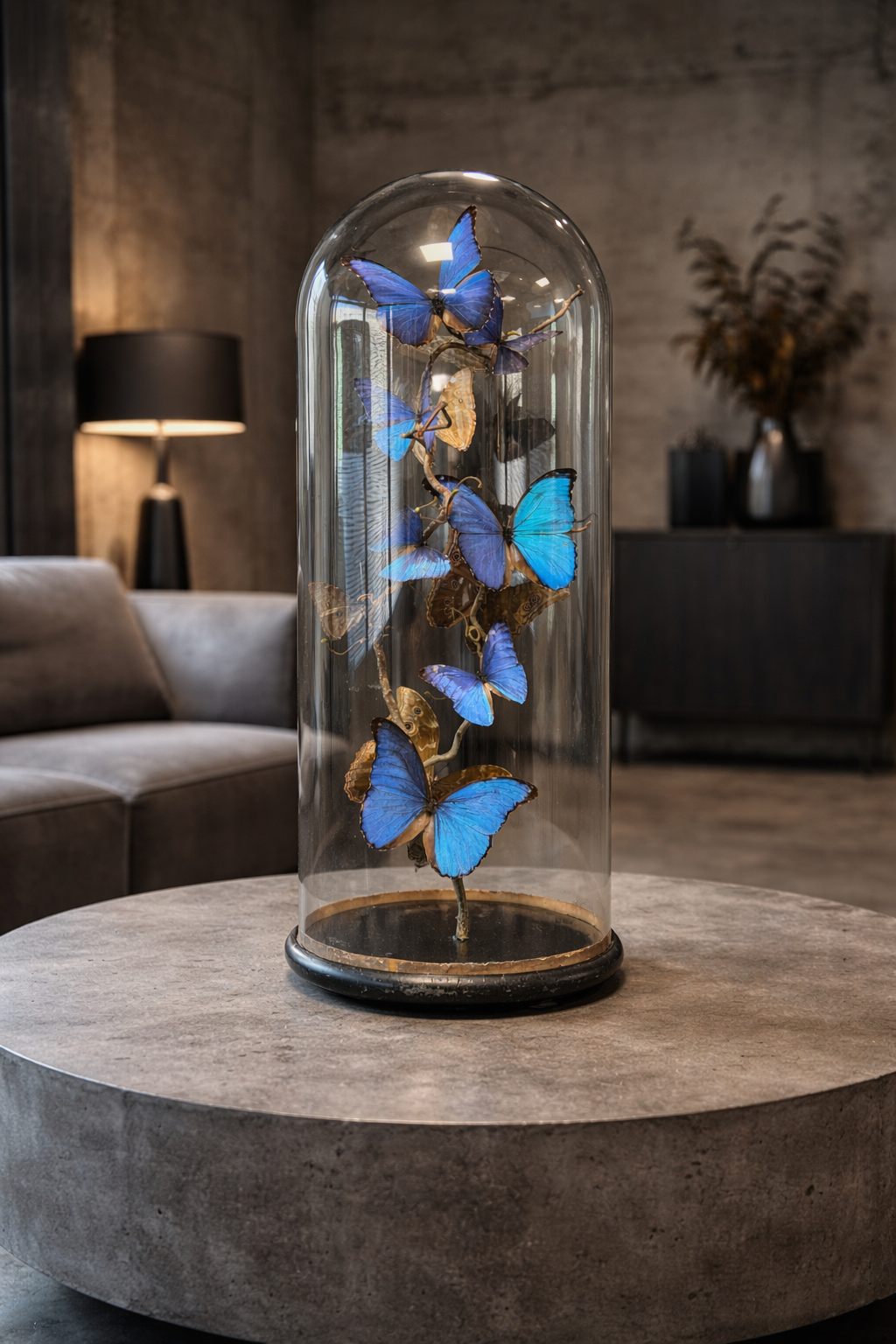 Stolp met blauwe vlinders