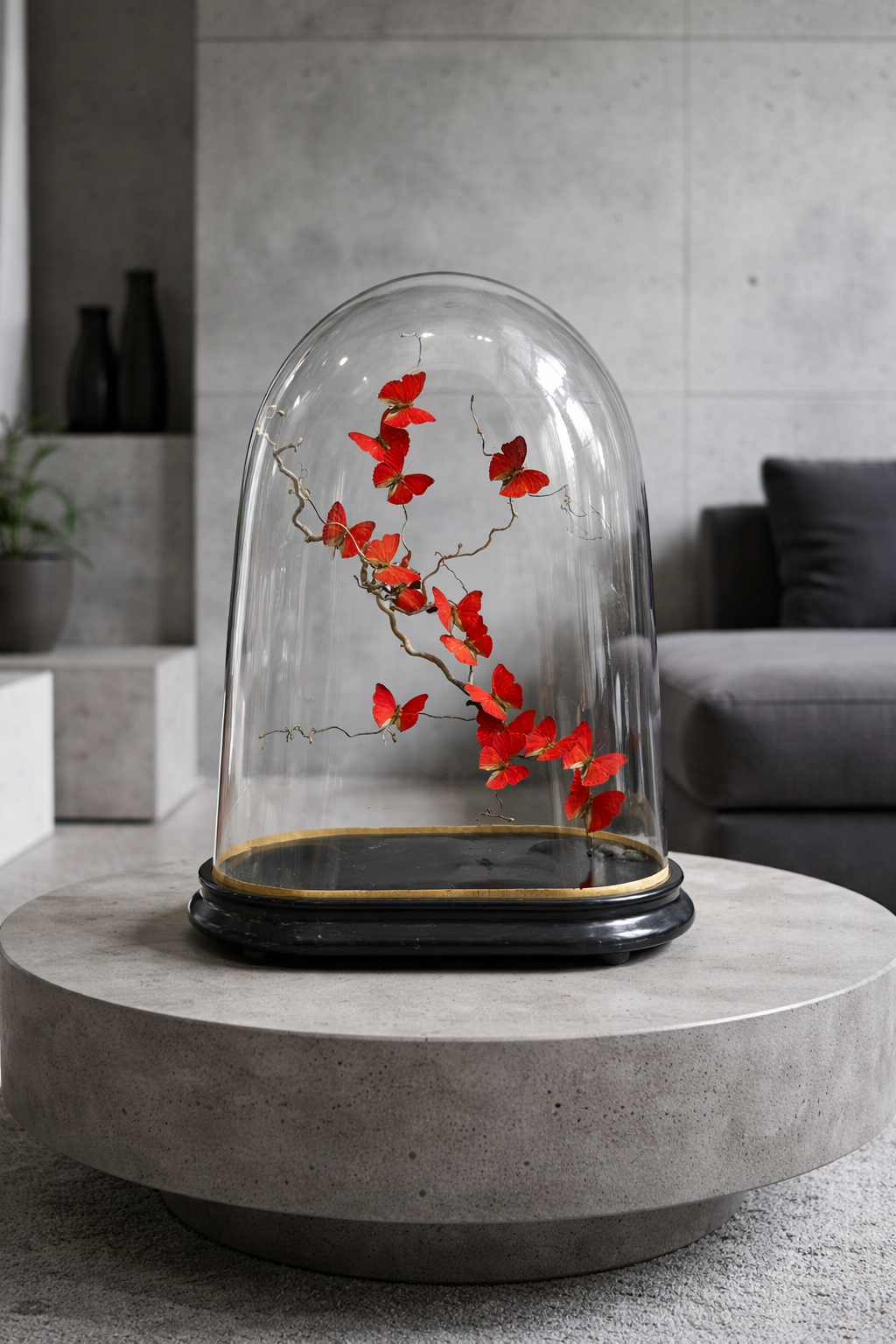 Stolp met rode vlinders Stolp met rode vlinders