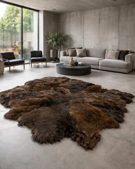 DESIGNER SCHAPEN KLEED BRUIN