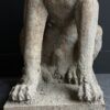 Franse gietijzeren hondenbeelden