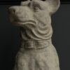 Franse gietijzeren hondenbeelden