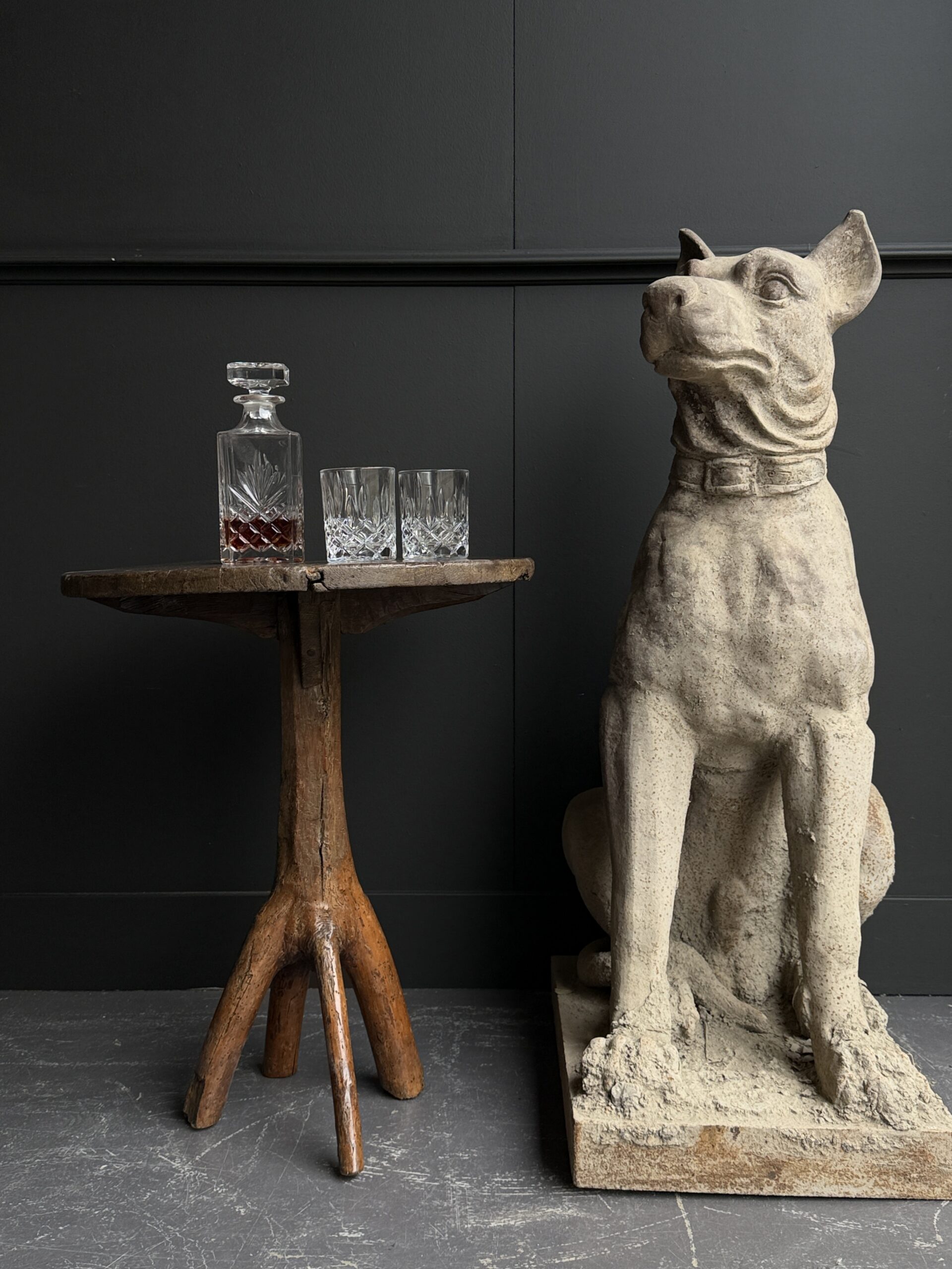 Antiek boomstronk tafeltje Antiek boomstronk tafeltje