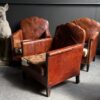 Vintage lederen clubfauteuil