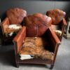 Vintage lederen clubfauteuil