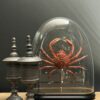 Spinkrab in antieke stolp Spinkrab in antieke stolp