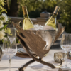 Champagnekoeler van gewei Champagnekoeler van gewei