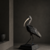 Opgezette zwarte ibis