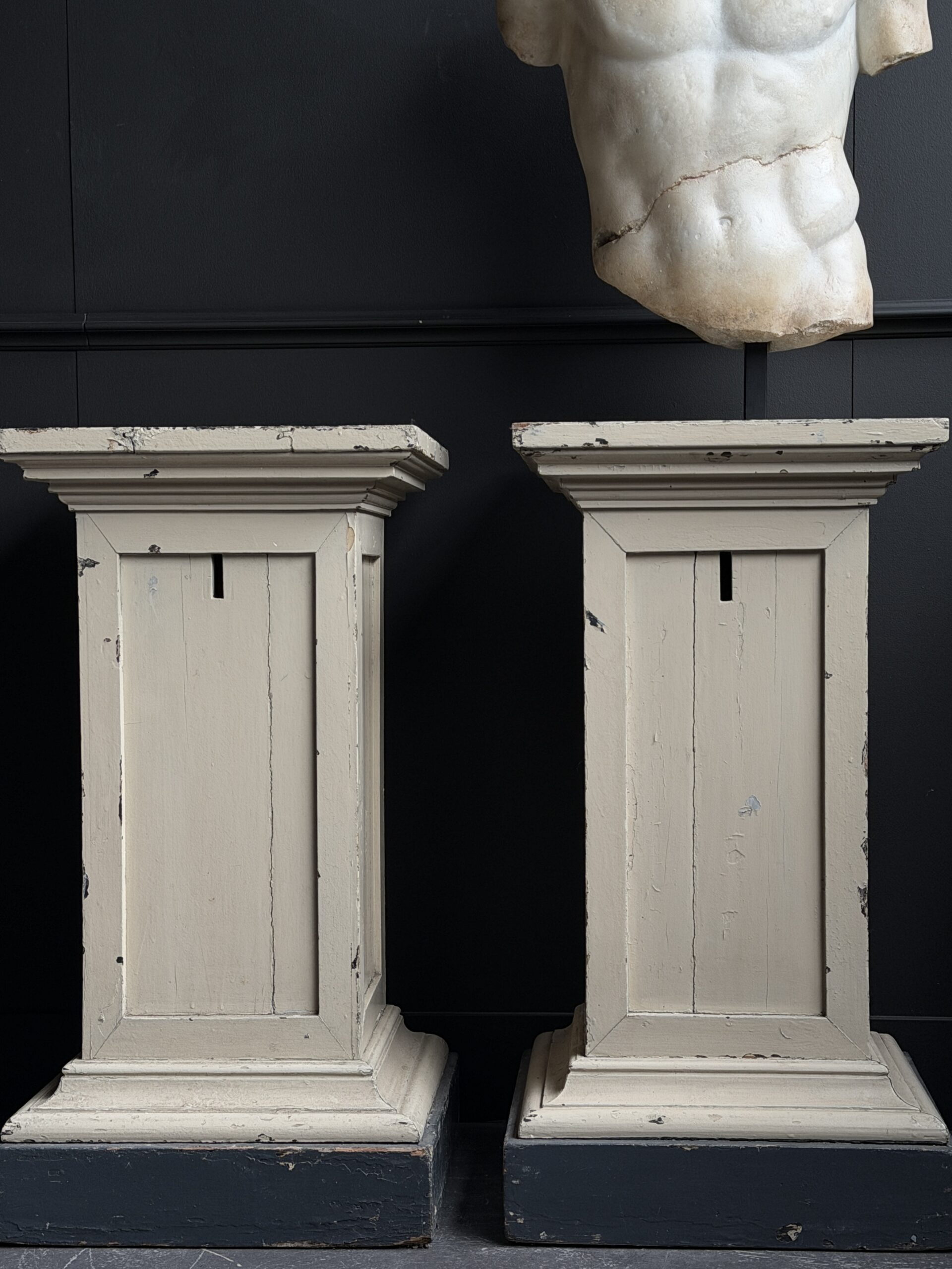 Set authentieke houten zuilen Set authentieke houten zuilen