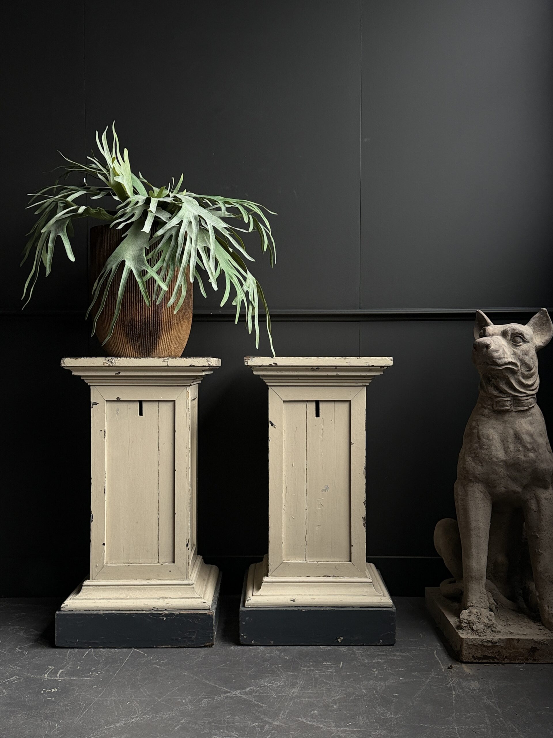 Set authentieke houten zuilen Set authentieke houten zuilen