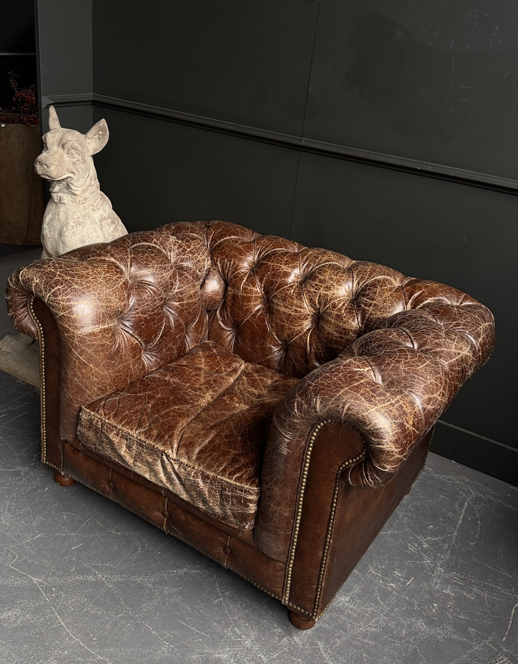 Vintage Chesterfield fauteuil Vintage Chesterfield fauteuil