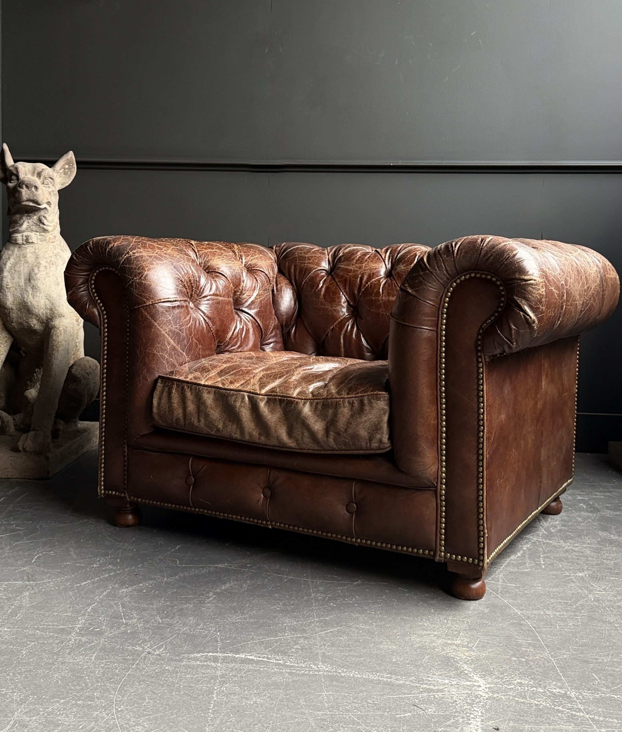 Vintage Chesterfield fauteuil Vintage Chesterfield fauteuil
