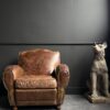 Vintage verstelbare lederen clubfauteuil