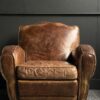 Vintage verstelbare lederen clubfauteuil