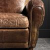 Vintage verstelbare lederen clubfauteuil