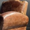 Vintage verstelbare lederen clubfauteuil