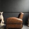 Vintage verstelbare lederen clubfauteuil