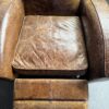 Vintage verstelbare lederen clubfauteuil