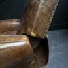Vintage verstelbare lederen clubfauteuil