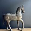 Oud Indiaas paard met messing beslag