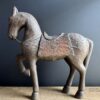 Oud Indiaas paard met messing beslag