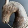 Oud Indiaas paard met messing beslag